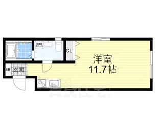 大阪府堺市堺区甲斐町東4丁【マンション】の間取り