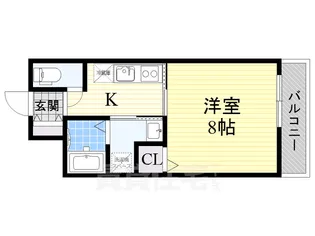 エルム初芝2【206号室】の間取り