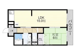 シャトー洗堰2【2階】の間取り