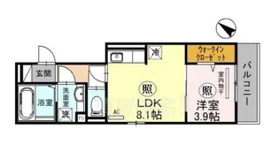 ブリランテ川西通 A【2階】の間取り