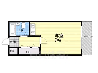 ユニテソリステ鳴尾【3階】の間取り