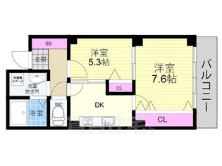 アマデウス西洞院【5階】の間取り