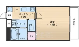 フラッティ梅小路【1階】の間取り