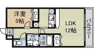 リバパレス鶴舞【5階】の間取り