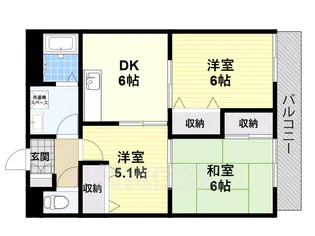 奈良県橿原市久米町【マンション】の間取り