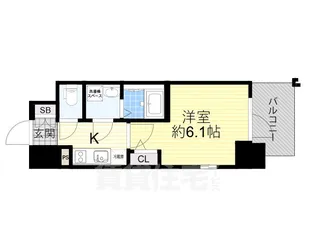 エスリード大阪プライムゲート【5階】の間取り