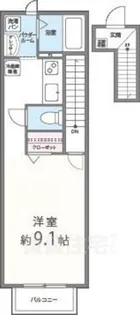 ヴェルドミール園田【221号室】の間取り