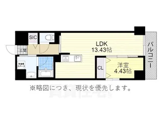 GRANDUKE正木【12階】の間取り