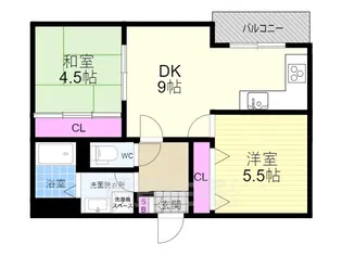 エレガンスコート下鴨【3階】の間取り