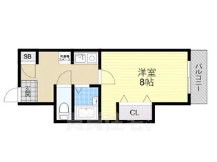大阪府高槻市富田町3丁目【マンション】の間取り