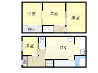 大阪府松原市天美東1丁目【一戸建】の間取り