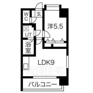 クロス天神南【8階】の間取り