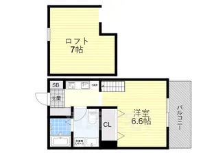 PUREMIAM APARTMENT 南住吉【2階】の間取り