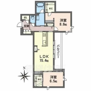 ShaMaison Premier CYPRESS【3階】の間取り
