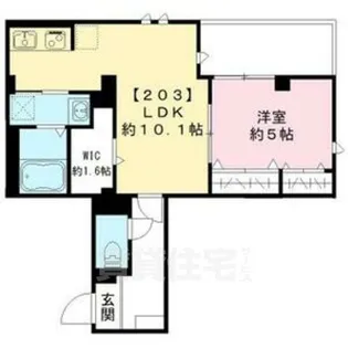 レガリア東薗田【203号室】の間取り