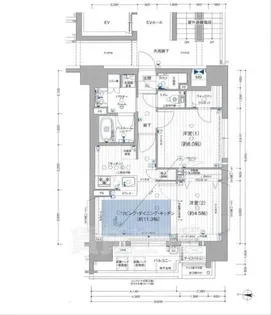 プレサンス ロジェ 金山ミッドゲート【10階】の間取り