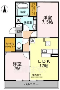 グレイスコスモス【1階】の間取り