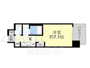 プレサンスOSAKA姫里エンファシス【8階】の間取り
