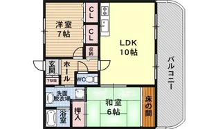ラ・シーヌ恵我之荘【205号室】の間取り