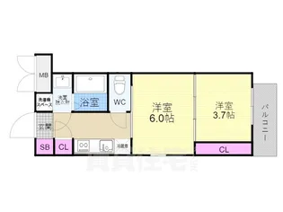 CREST TAPP京都二条【5階】の間取り