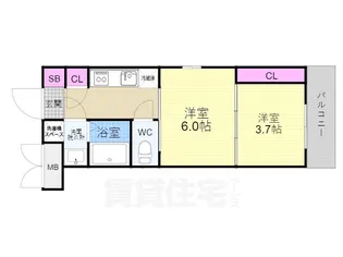 CREST TAPP 京都二条【1階】の間取り