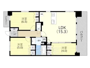 ワコーレ神戸北野坂LABEL【13階】の間取り