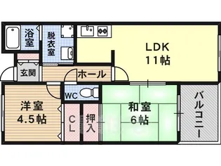 ベルエポックB棟【3階】の間取り