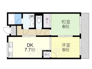 レジデンス大蔵司【106号室】の間取り