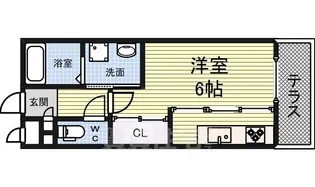 パルファン鳳【1階】の間取り