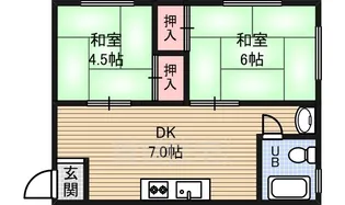 新大阪土井コーポ【2階】の間取り