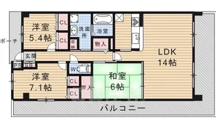 シティオ大津石山【3階】の間取り