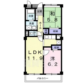 ロジュマン コシノハラ【3階】の間取り