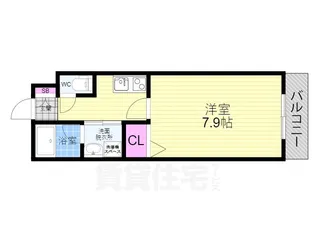 グラカン京都駅前 悠【2階】の間取り