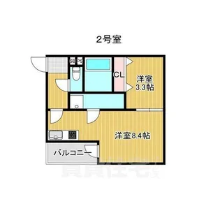 Katze志賀本通(カッツェシガホンドオリ)【3階】の間取り