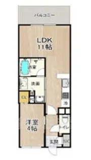 PHOERME TENNOJI East【4階】の間取り