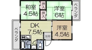 第1ミツルマンション【3階】の間取り
