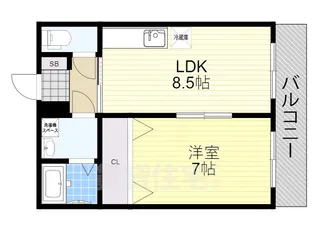 ブエナビスタ大津ウエスト【1階】の間取り