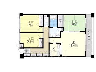 ステイツ豊中曽根東町【6階】の間取り