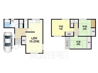 奈良県天理市田部町【一戸建】の間取り