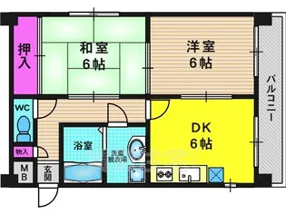 グレース西大路【5階】の間取り