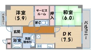 ソアール門戸荘【2階】の間取り