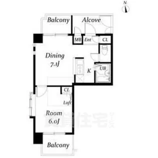 1LDKの間取り画像