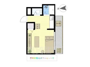 三熊ハイツ駅前【2階】の間取り
