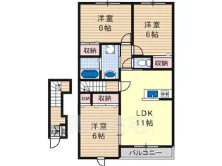 フェリーチェ太子【2階】の間取り
