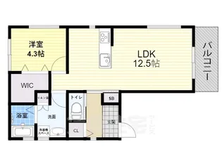 Glanz Court John 西立花町【1階】の間取り