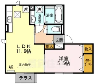 神戸6番館【1階】の間取り
