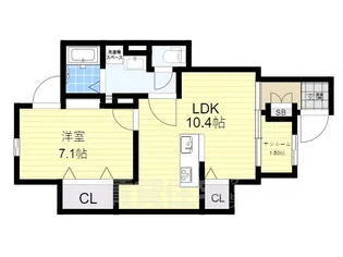 シャルマンフルール1【1階】の間取り