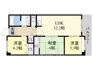 ヴィラ・クィーン2【2階】の間取り