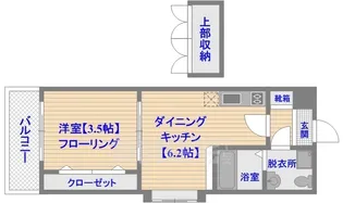 1DKの間取り画像