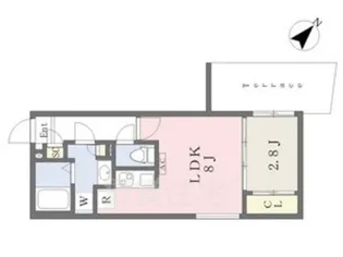 quador新瑞橋(クアドールアラタマバシ)【1階】の間取り
